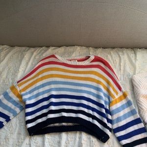 Francescas rainbow striped sweater